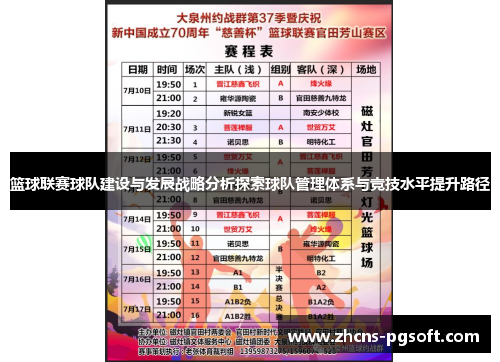 篮球联赛球队建设与发展战略分析探索球队管理体系与竞技水平提升路径